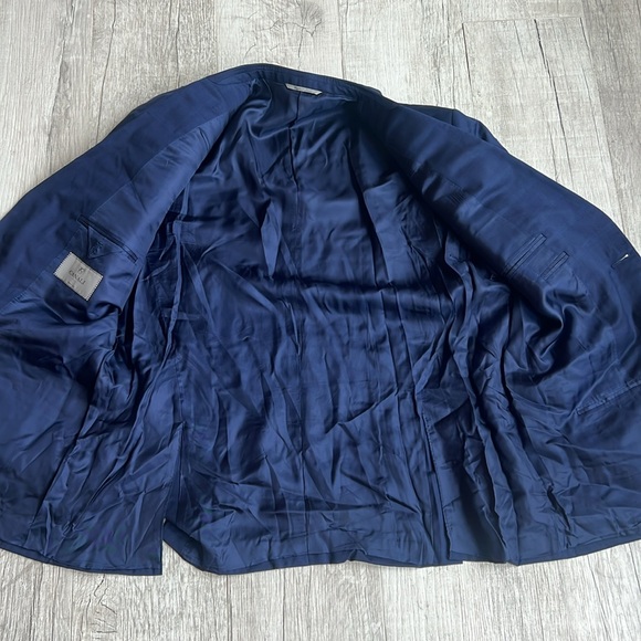 Canali Made in Italy Blue Plaid 100% Wool Suit Euro Size 58 R US Size 48 - Picture 9 of 16